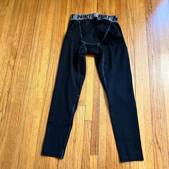 Nike Pro Combat Pants Mens Large Compression Training Tights Black - Picture 3 of 10